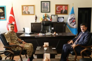 Erzincan İl Jandarma Komutanı Albay Halil Altıntaş Başkan Aksun'u Ziyaret Etti