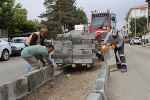 Karaağaç Mahallesi 784 sokak’ta refüj yenileme çalışmaları