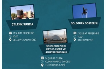 13 Şubat Erzincan’ımızın Düşman İşgalinden Kurtuluşunun 107. yılı münasebetiyle düzenlenecek olan programlar