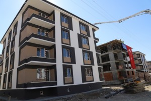 Kızılay Hocabey Kentsel Dönüşüm Projesinin son kat betonu atıldı