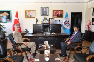 İl Jandarma Komutanı J.Kd.Alb. Hasan Aksoylu'dan Başkan Aksun'a Veda Ziyareti