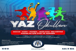Erzincan Belediyesi Yaz Okulları başlıyor