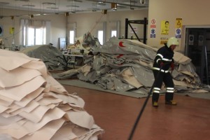 Türk Kızılayı Erzincan Şubesi Çadır Üretim Atölyesinde Çalışan Personele Yangın Eğitimi Verildi
