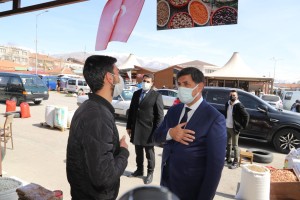 Başkan Aksun'dan Esnafa Miraç Kandili Ziyareti