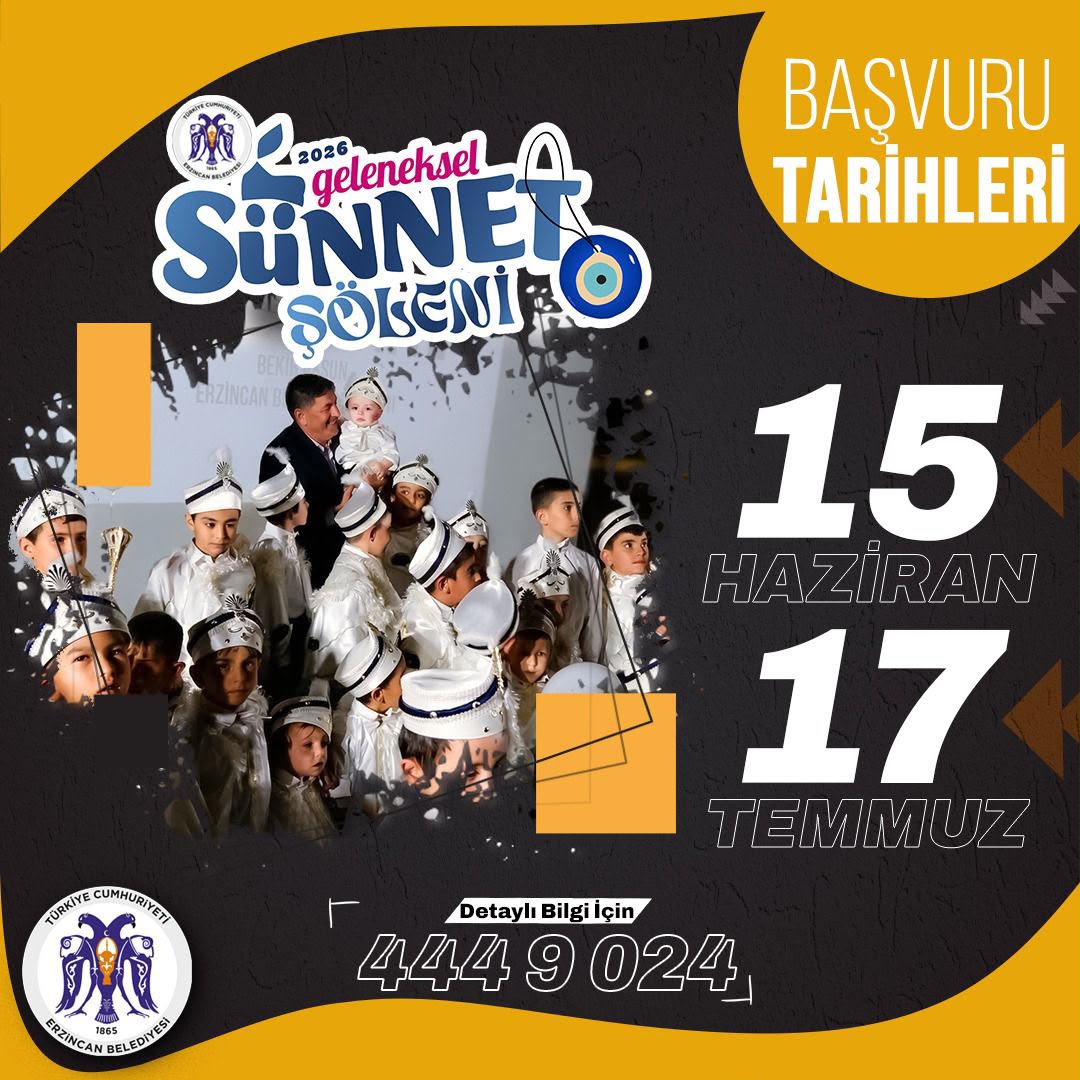 Erzincan Belediyesi Geleneksel Sünnet Şöleni için kayıtlar başlıyor